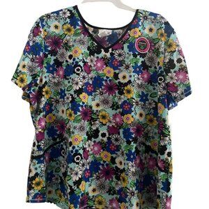 Floral Scrub Top NEW Women’s XL